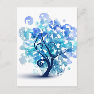 Carte Postale Arbre bleu