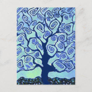 Carte Postale Arbre bleu