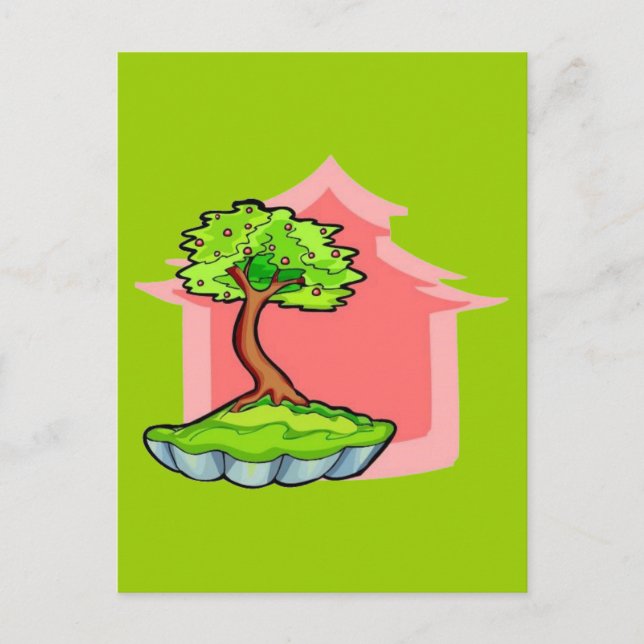 Carte Postale Arbre bonsaï (Devant)