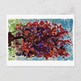 Carte postale Arbre coloré
