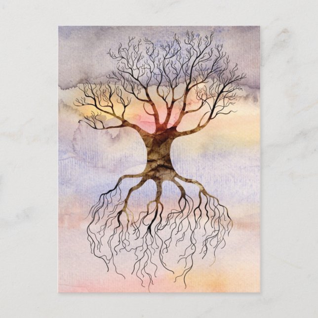 Carte Postale Arbre contre le ciel (Devant)