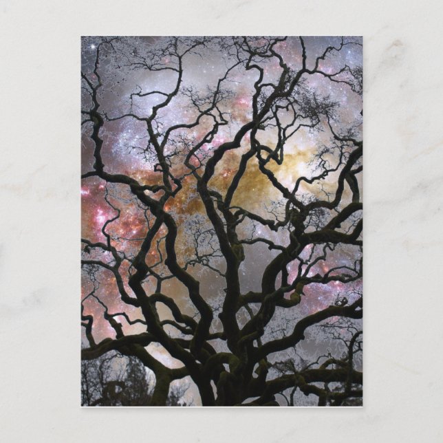 Carte Postale Arbre cosmique - Galaxies en collision (Devant)