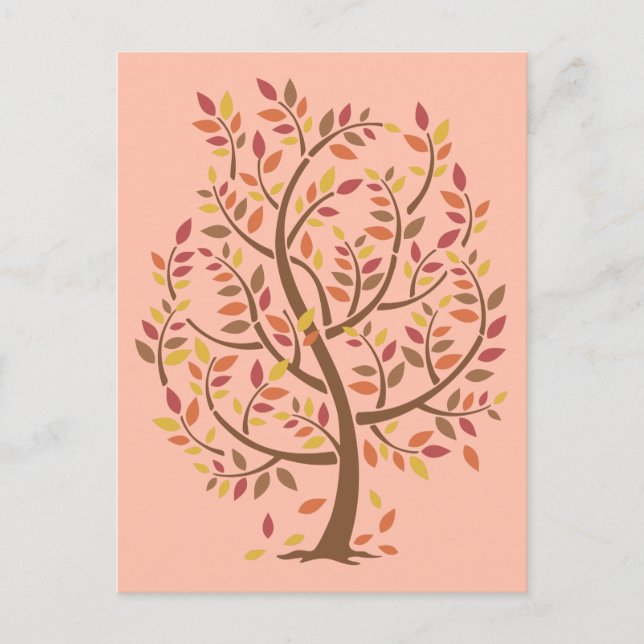 Carte Postale Arbre d'automne (Devant)