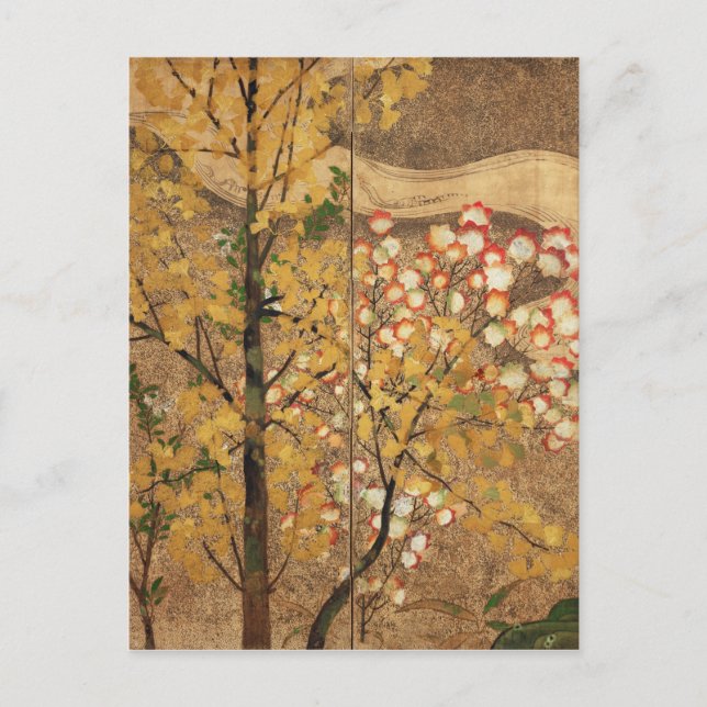 Carte Postale Arbre d'automne (Devant)