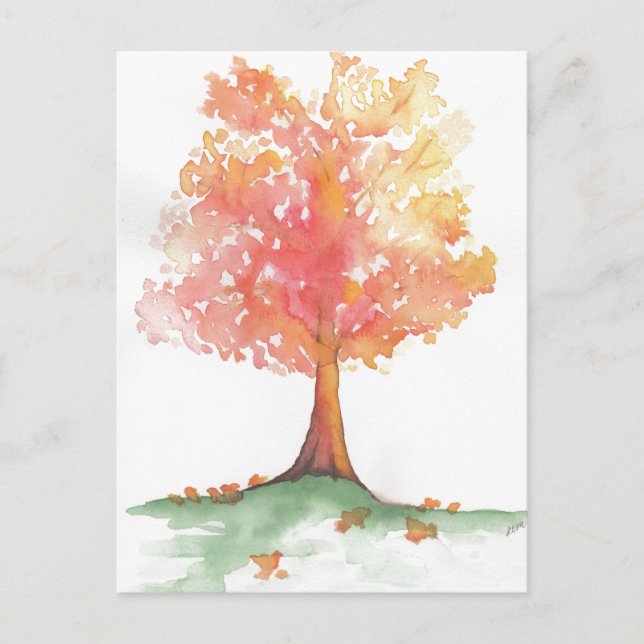 Carte Postale Arbre d'automne (Devant)