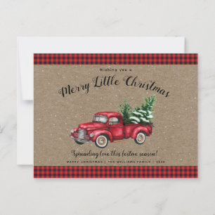 Carte Postale Arbre de camion de Noël Joyeux petit Noël
