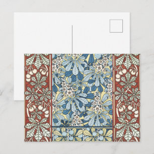 Carte Postale Arbre de châtaignier, Feuilles, Art nouveau botani