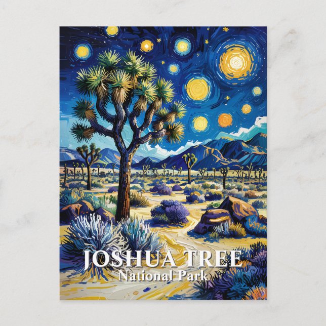 Carte Postale Arbre de Joshua personnalisé Van Gogh Nuit étoilée (Devant)