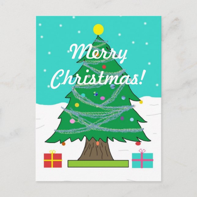 Carte postale Arbre de Noël (Devant)