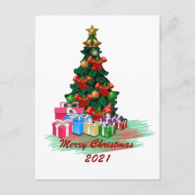 Carte postale Arbre de Noël (Devant)