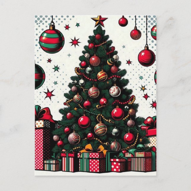 Carte Postale Arbre de Noël (Devant)