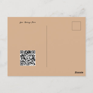 Carte Postale Arbre de Noël Code QR Monochrome Chaud Entreprise