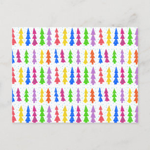 Carte Postale Arbre de Noël coloré Pop Art