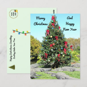 Carte Postale Arbre de Noël de Floride Gator