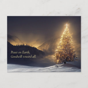 Carte Postale Arbre de Noël de montagne