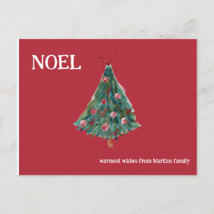 Carte Postale Arbre de Noël Festif