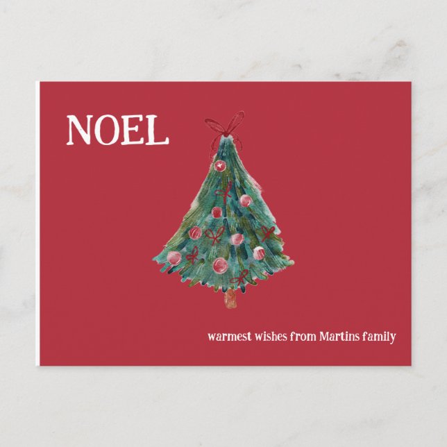 Carte Postale Arbre de Noël Festif (Devant)