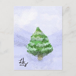 Carte postale Arbre de Noël neigeux