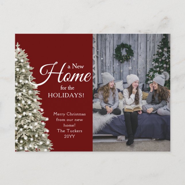 Carte Postale Arbre de Noël Nouvelle maison pour les vacances Ph (Devant)