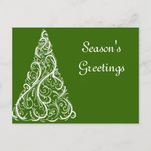 Carte Postale Arbre de Noël sur les Joyeuses Fêtes d'affaires éc