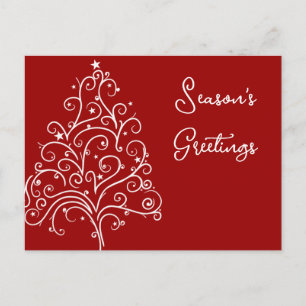 Carte Postale Arbre de Noël sur les Joyeuses Fêtes d'affaires ro