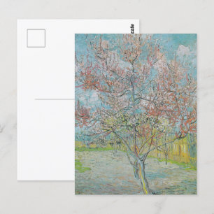 Carte Postale Arbre de pêche à fleurs