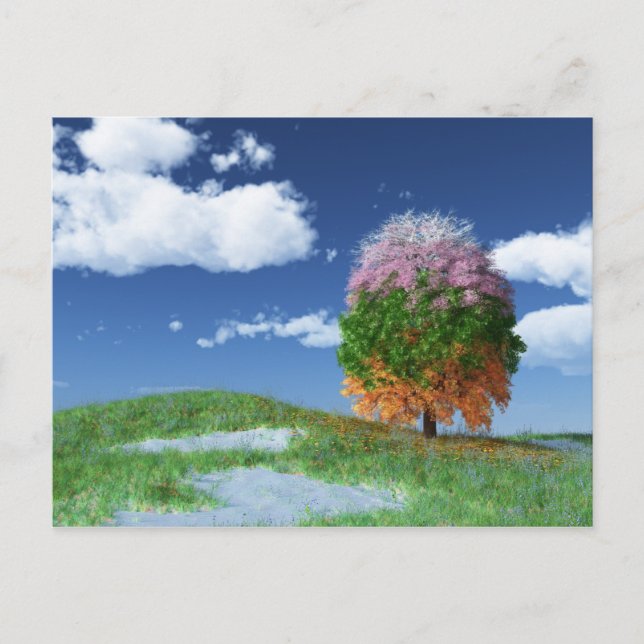 Carte postale Arbre de saison (Devant)