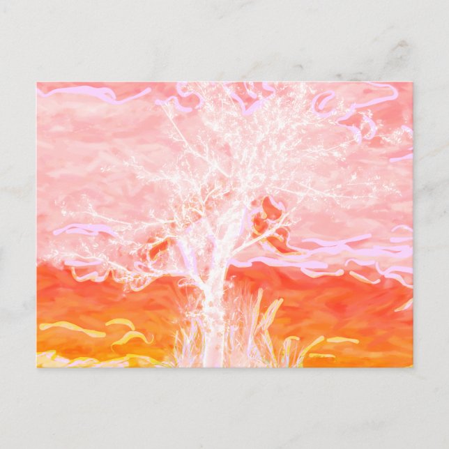 Carte Postale Arbre de vie - Arbre pacifique Abstrait (Devant)