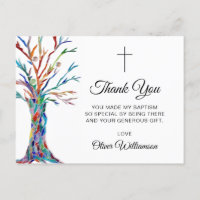 Arbre de vie Baptême Christening Merci