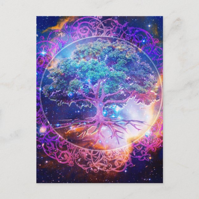 Carte Postale Arbre de vie bien-être (Devant)