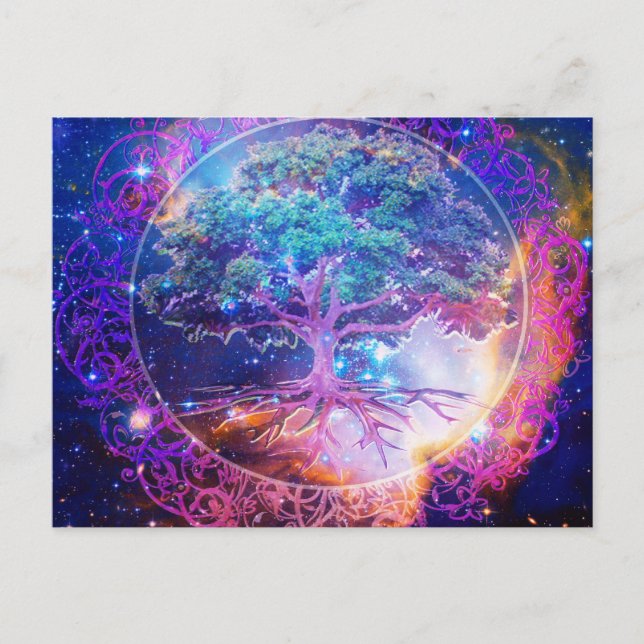 Carte Postale Arbre de vie bien-être (Devant)