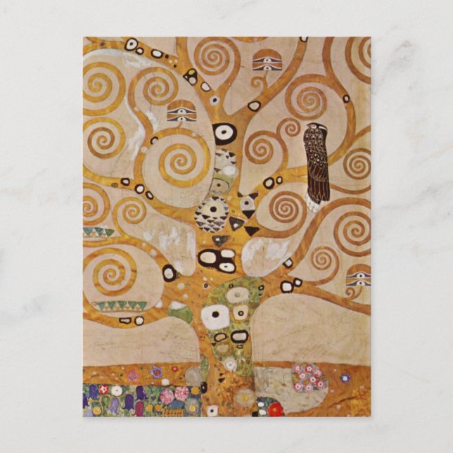Carte Postale Arbre de vie de Gustav Klimt, Art Nouveau stylisé (Devant)