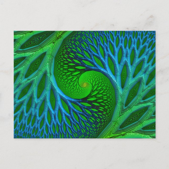 Carte Postale Arbre De Vie Fractale Spirale (Devant)