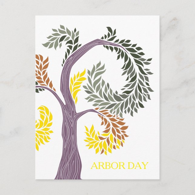 Carte Postale arbre du jour de l'arbour par abbaye adoptive (Devant)