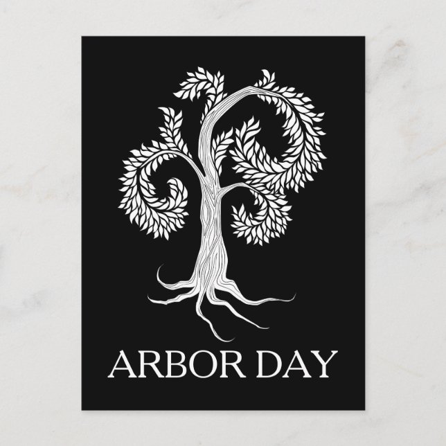 Carte Postale arbre du jour de l'arbour par abbaye adoptive (Devant)