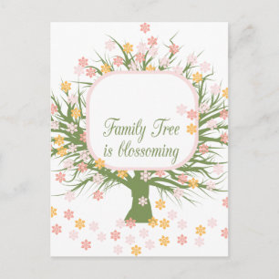 Carte Postale Arbre familial en floraison