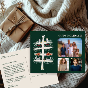 Carte Postale Arbre folklorique de vie Noël Vacances PERSONNALIS