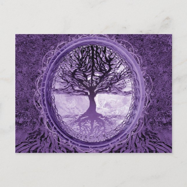 Carte Postale Arbre paisible en violet (Devant)