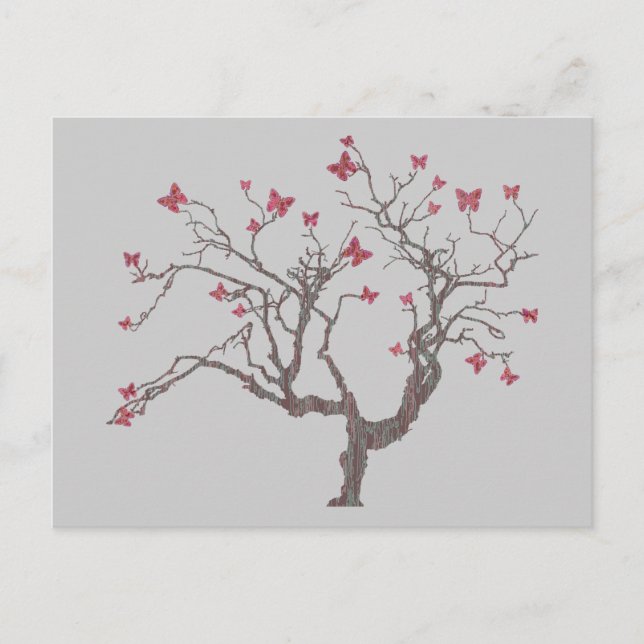 Carte postale Arbre Papillon (Devant)