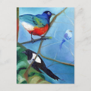 Carte Postale Arbre plein d'oiseaux 2012