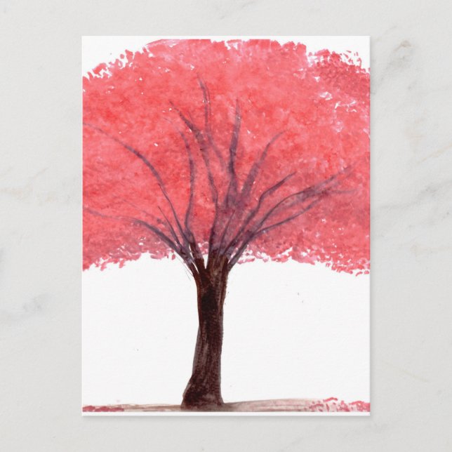 Carte Postale Arbre rose (Devant)