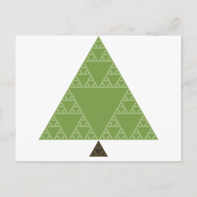 Carte Postale Arbre triangulaire Sierpinski (Devant)