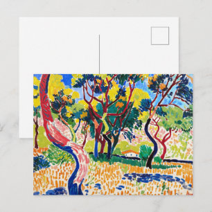 Carte Postale Arbres à Collioure André Derain
