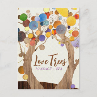Carte Postale Arbres à Grain de Bois Rustique Entreprise