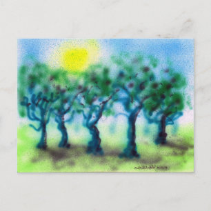 Carte Postale Arbres à pinceau à air ... Mark Edward West