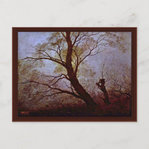 Carte Postale Arbres Au Lune Par Friedrich Caspar David