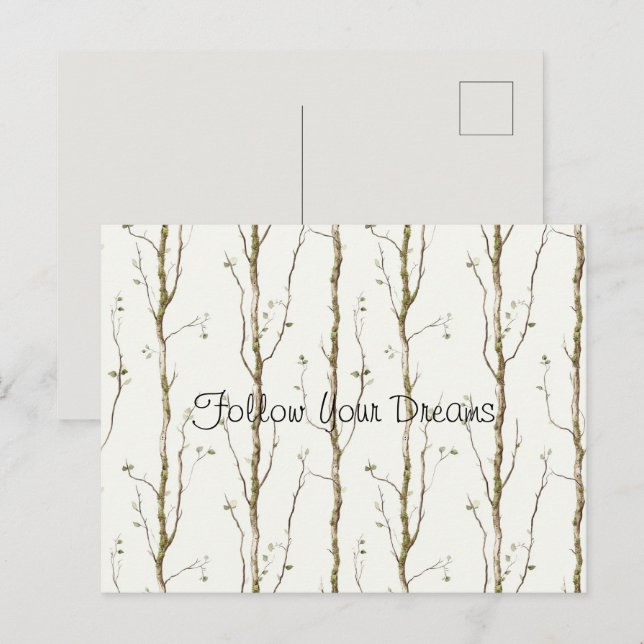 Carte Postale Arbres bruns verts   (Devant / Derrière)