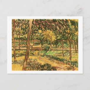 Carte Postale Arbres dans le Jardin de l'Asile, Van Gogh Art