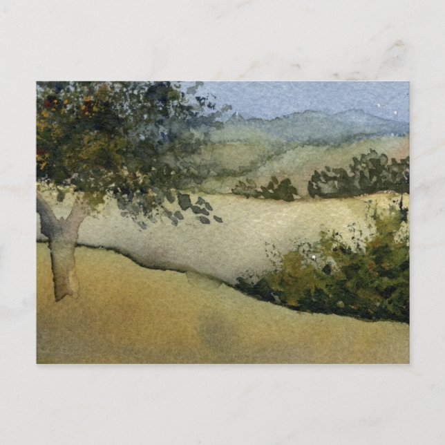Carte postale "Arbres dans un champ #1" (Devant)