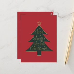 Carte Postale Arbres de Noël en pin frais de ferme moderne décor